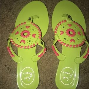 Lime green Jack Rogers